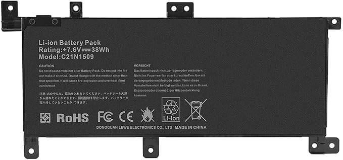 C21N1509 Laptop Battery Compatible for ASUS Vivobook X556U X556UA X556UB X556UF X556UJ X556UQ X556UR X556UV K556U K556UA K556UB K556UF K556UJ K556UU Q K556 UR F556U F556UA F556UB F556UF F556UJ Battery
