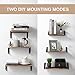 Veken Floating Shelves Wall Mounted Set of 3, Rustic Wood Wall Decor Storage Shelves for Bedroom, Bathroom, Kitchen, Living Room