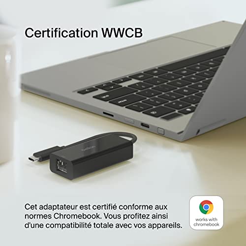 Adaptateur USB-C vers Ethernet Belkin 2.5 Gbps pour MacBook Pro et iPad
