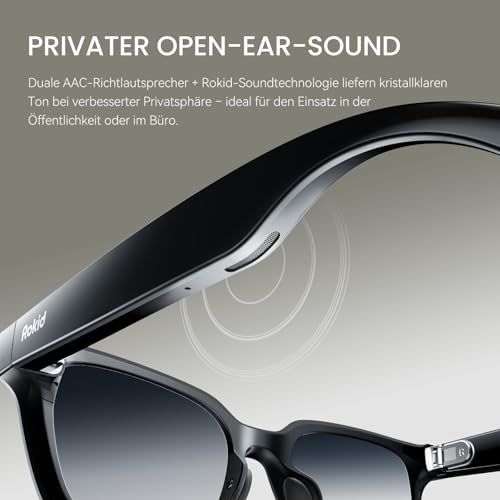 Rokid AI Glasses Style 38,5g ultraleichte Smart KI-Brille mit ChatGPT 5.2, Echtzeitübersetzung ohne Display & 12 MP First-Person-Kamera, IPX4 UV400 für Radfahren, Wandern & Outdoor-Vlogging – Bild 6