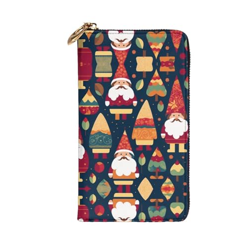 Santa Claus with two colors of beard Long Clutch Wallet for Fashionable Women - Lightweight, Durable, Personalized, and Stylish2