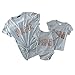 Las niñas Imprimen la Camiseta Corta a Juego del bebé T Blusa Familia Casual Me Ropa Tops Trajes de Camisa de Manga Verano y mamá Niños para niñas pequeñas Tops Cuervo Top (Grey, 6-7 Years)