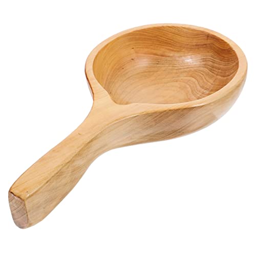 Didiseaon Mestolo in Legno Massello Per Sauna e Bagno Multifunzione Mestolo Versatile Per Cucina Bagno e Giardino Per Doccia Esterna e Uso Quotidiano