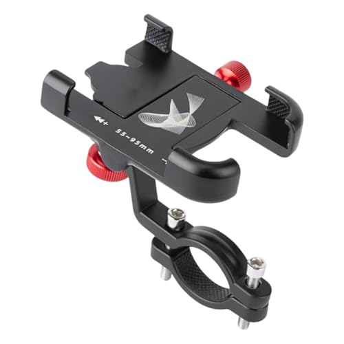 Kustimantu Supporto per telefono per bicicletta – Supporto per smartphone da bicicletta elettrica – Supporto antiscivolo girevole a 360° per navigazione, scooter e ciclomotore