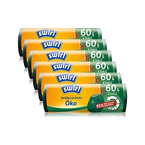 Swirl Öko-Müllbeutel mit Zugband, 60 Liter Cover