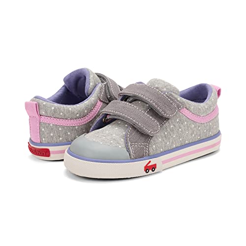 See Kai Run - Robyne Sneaker For Little Kids, Gray Jersey/Dots, Toddler 5 #TOP6