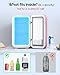 BEICHEN Mini Fridge,6 Liter / 8 Can Small Fridge for Bedroom, Car, Office & Dorm, AC100-120 V/DC 12 V Portable Thermoelectric Cooler & Warmer for Skincare, Food, Drinks,Pink