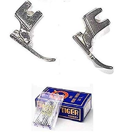 Zenith Cast Steel Iron Zipper Foot for Home Machine (Right and Left) Set of 2 - Steel