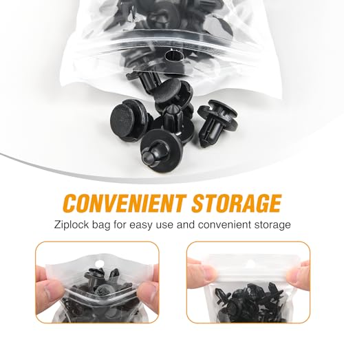 Image of GOOACC 25PCS Push-Type Bumper Clips Compatible for Toyota & Lexus 90467-08185 and Nissan Maxima 01553-09611