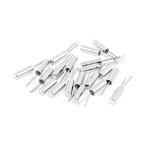 sourcing map 20 Stk. 32.768KHz 32768HZ passiv Quarz Kristall Oszillator 2x6mm silbern de sourcing map 20 Stk. 32.768KHz 32768HZ passiv Quarz Kristall Oszillator 2x6mm silbern de