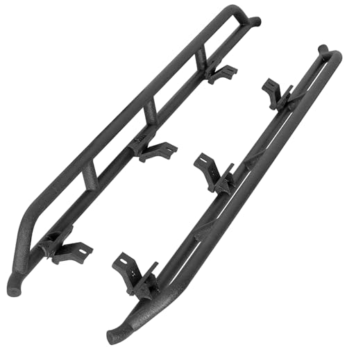 Hooke Road Gladiator Rock Slider Side Rail Rock Guards for Jeep Gladiator JT 2020-2026 Pickup Truck, Tubular Offroad Steel Nerf Bars - 2PCS