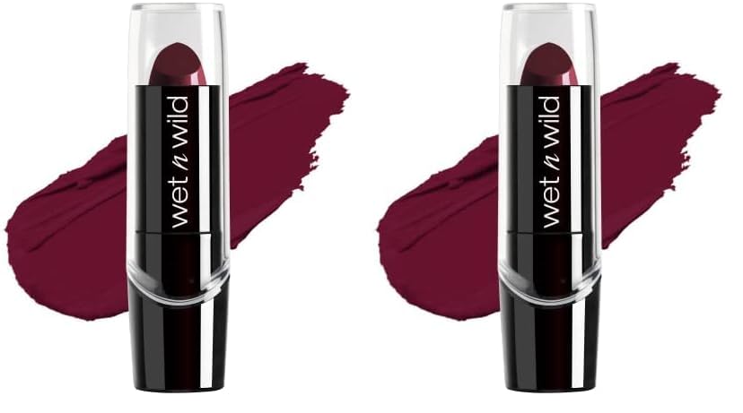 wet n wild Lápiz labial Silk Finish Color de labios hidratante, color rico para construir, rojo ciego, 0.54 onzas (paquete de 2)