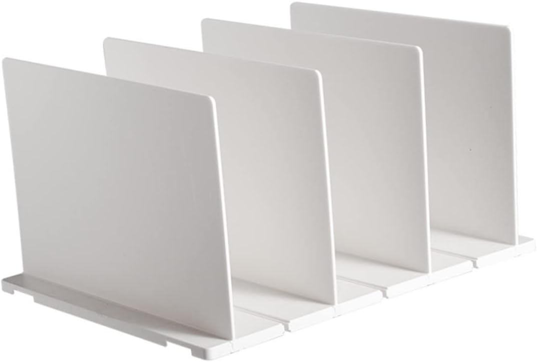 Space-Saving Closet Partition Plastic Shelving Separators Multi-Purpose Dividers for Wardrobe Bookshelves Bathroom