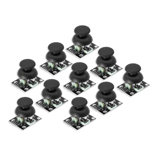 RUIZHI 10 Stück PS2 Spiel Joystick Steuerknüppel Sensoren mit Zweiachsige Joysticks, PS2 Doppelachsen Ersatzsatz Kit Zweiachsige Tasten-Wipphebel Module kompatibel mit Arduino RUIZHI 10 Stück PS2 Spiel Joystick Steuerknüppel Sensoren mit Zweiachsige Joysticks, PS2 Doppelachsen Ersatzsatz Kit Zweiachsige Tasten-Wipphebel Module kompatibel mit Arduino