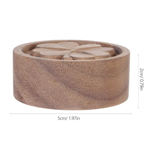 Difusor aromático eléctrico de madera circular marrón miniatura 2