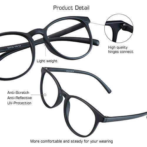 Image of VisionGlobal 6 Pairs Blue Light Blocking Glasses /Reading Glasses for Women /Men, Fashion Eyewear Frame