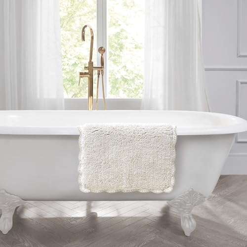Tapis de bain antidérapant 100% coton taupe Laura Ashley 43x61cm