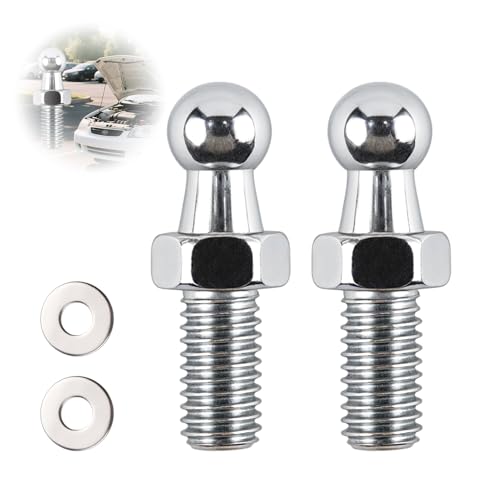 Lot de 2 boulons à rotule renforcés M8 en acier inoxydable - Pour Stabilus Lift-O-Mat, vérin à gaz, amortisseur de hayon et amortisseur de hayon dans la...