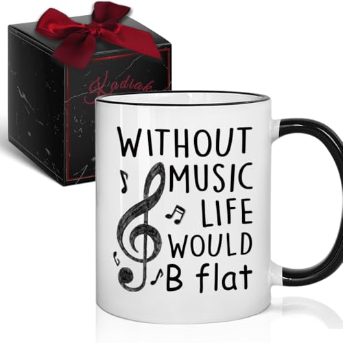 Kadiak Music Lover Gifts for Women Men, Music Coffee Mug 11oz