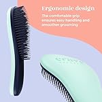 Glide Thru Detangling Brush by Crave Naturals - Tangle-Free Hairbrush for Curly and Straight Hair - Gentle Detangler for Kids, Teens, and Adults - Wet and Dry Hair Care - Travel-Friendly, Turquoise - Image 4