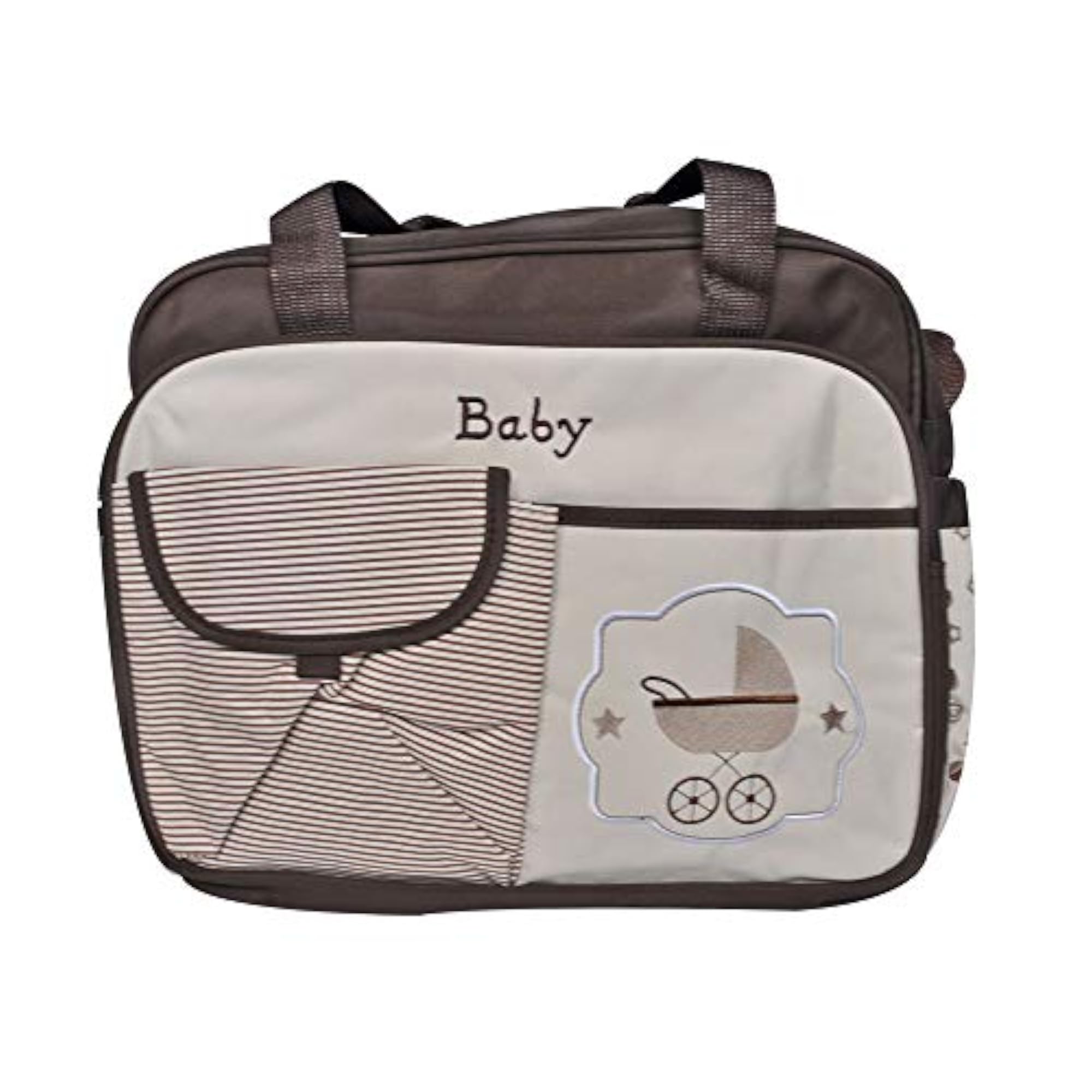 Baby Diaper Carry Bag - Stripes - 7 Compartments