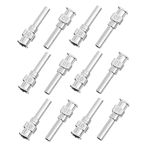 MUCKLILY 12pcs Gauge Tip Stainless Steel Needles Luer Lock Precision Glue Applicator Needles Dispensing Needle Set