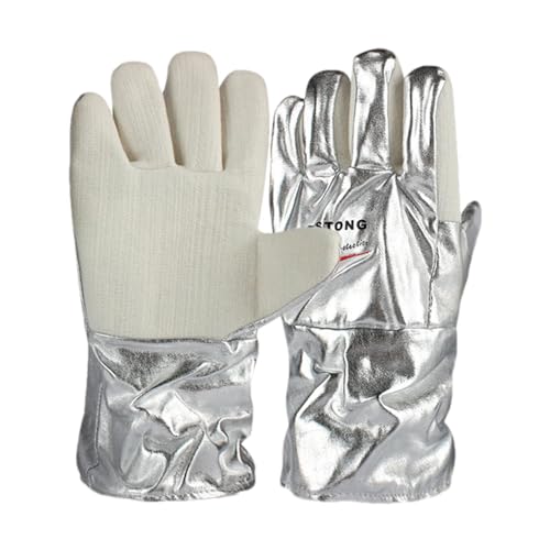 Kleine Ofenhandschuhe, weiches Futter, multifunktionale Schutzhandschuhe, Topflappen für Küche, Smoker, Gusseisen, Feuer, Aluminiumfolie, 300 Grad, schwer entflammbar,...
