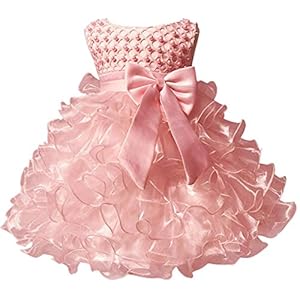 Jup Elle Baby Girl Dresses Ruffle Lace Pageant Party Wedding Flower Girl Dress