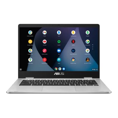 ASUS Chromebook Laptop | 14" HD Anti-Glare Display | Intel Celeron N3350 | 4 GB RAM | 64 GB eMMC Cover
