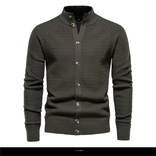 Mens Cardigan Cotton Button Mock Neck Sweater for Men Winter Fashion Knitted Cardigans2