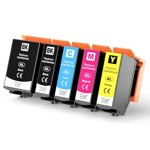 Kuva Compatible for 202XL Ink Cartridges xp6100 for Epson Multipack for Expression Premium XP6105 XP-6100 XP-6105 XP-6000 XP-6005 XP-6001 Printer (5 PACK)