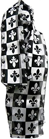 Fleur de Lis Scarf Unisex Black and White