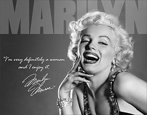 Desperate Enterprises Marilyn Monroe Definitely A Woman Tin Sign, 16" W x 12.5" H
