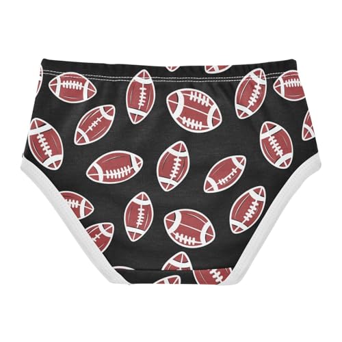 Wusikd American Football Girls' Underwear Cotton Black Girls Briefs Soft Toddler Underwear 2T2