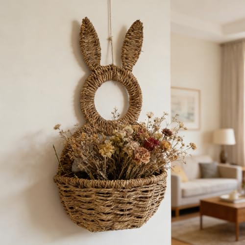 Panier de fleurs en rotin flexible pour ranger et décorer votre espace de vie