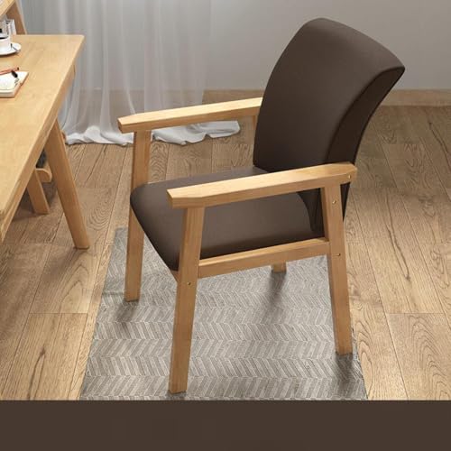 Silla de comedor de madera maciza con reposabrazos para cocina, oficina, sala de estar, muebles cómodos y versátiles para el hogar
