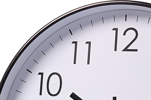 Epy Huts Wall Clock For Living Room, Indoor Non-Ticking Silent Quartz Quiet Sweep Movement Wall Clock For Office, Bathroom, Living Room Decorative 10 Inch White #TOP4