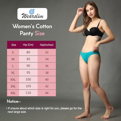 Image of Wearslim Premium Women Soft and Comfortable Women's Cotton Bikini No Show Panty | Ladies Invisible Breathable Briefs Soft Stretch Hipster Underwear