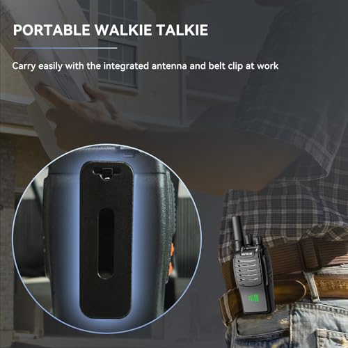 Image of Retevis H-777H Walkie Talkies for Adults, 2 Way Radio Long Range, Screen Channel Battery Display, Intuitive, Flashlight, Compact, Emergency Alarm, Handsfree, Portable FRS Two-Way Radios (10 Pack)