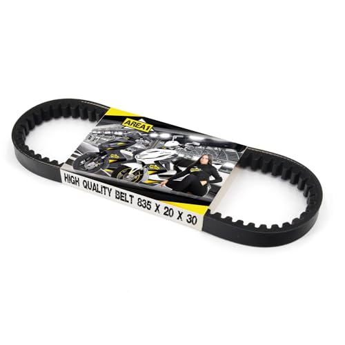 Area1 Correa trapezoidal de repuesto 835 x 20 x 30 para motores GY6 de 125/150 ccm, compatible con RS Flex-Tech Vanguard Zhej Qinqui Sonik