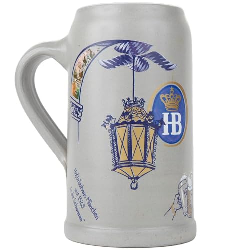 Hofbräuhaus München Chope à bière originale #1 | Fait à la main - Chope à bière | Chope sur mesure | Verre à bière | Pichet avec graffiti d'artiste | Idée cadeau pour homme et femme (personnage, 1