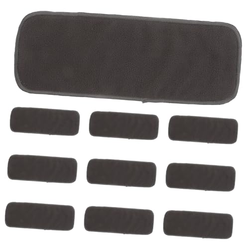 BESTonZON 10 Piezas De Carbón De Bambú Pequeñas Almohadillas Para Orinar Inserciones De Bambú Del Pañal De Carbón Lavable Almohadillas Para Recién Nacidos Grey