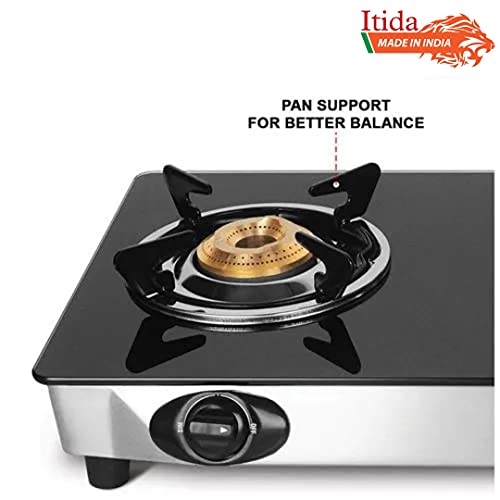 Image of Itida Gas Stove Pan Support Round Shape Size 15X15X5 CM (1, HeavyDuty Iron - Black)