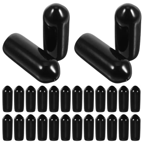 CONGARTENO 250Pcs Black 5Mm Inner Diameter Pegboard Hook End Caps, PVC Thread Protection Safety Covers for Bolt and Screw Tips, Industrial Pegboard Accessories for Workshop and DIY Projects