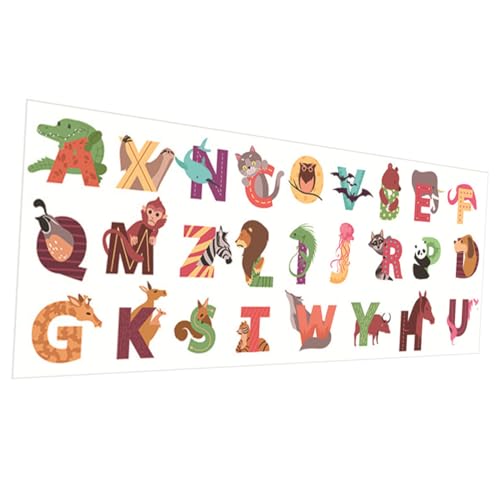Adhesivo de Pared Vinilo Alfabeto Animales Educativo