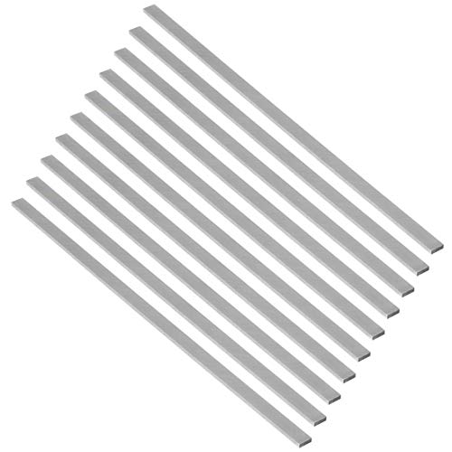 uxcell HSS Lathe Tool Bit 2mm x 6mm x 200mm, Square Lathe Turning Tool Blanks, High Speed Steel Rectangular Fly Cutter Mill Blank, 10pcs