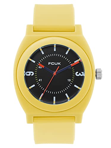 FCUK Silicone Analog Black Dial Unisexs Watch-Fk00015C, Band_Yellow (B0C6QPRRQ8) Amazon Price History, Amazon Price Tracker