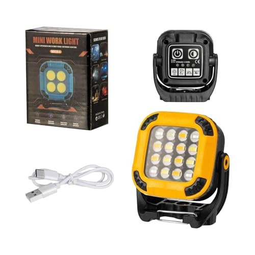 Luz de trabajo LED magnética portátil con gancho giratorio para garaje y taller