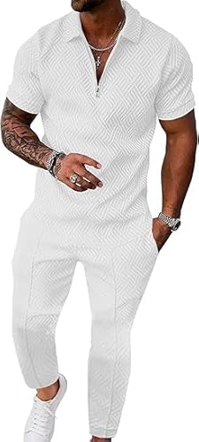 Kubsid Mens Sets 2 Piece Outfits Casual Activity Short Sleeve