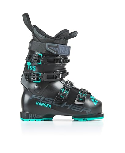 Fischer Men's Ranger One 95 Vacuum GripWalk Alpine Freeride All Mountain Multi Performance HV Ski Boots, Black/Black, 24.5